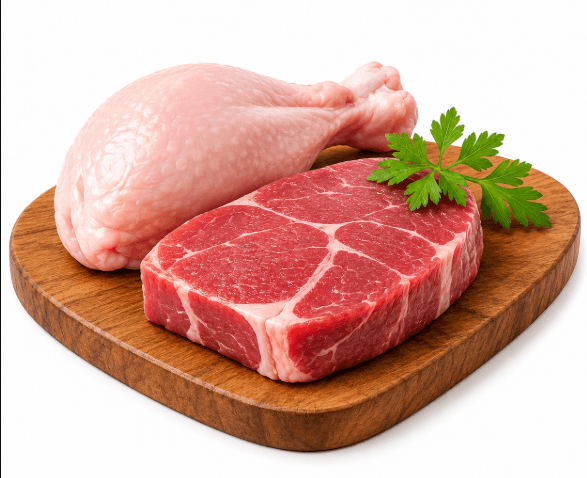 Chicken, Meat & Fish
